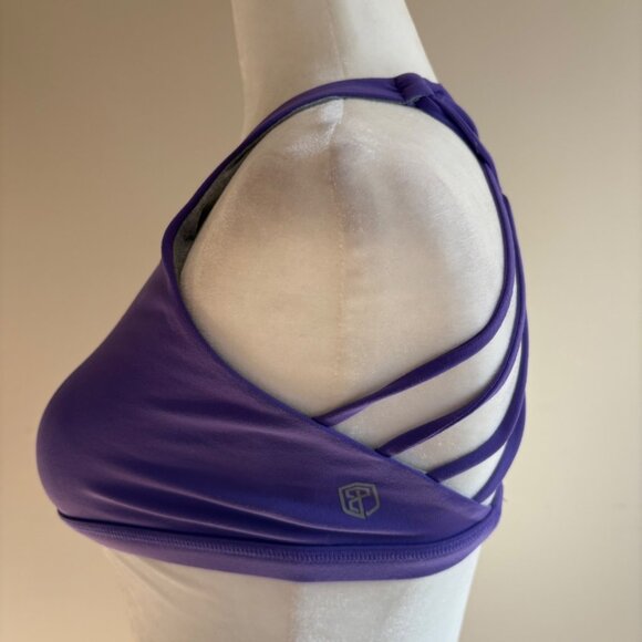 Born Primitive Vitality Sports Bra Purple Strappy Back Size Extra Small - Picture 4 of 10